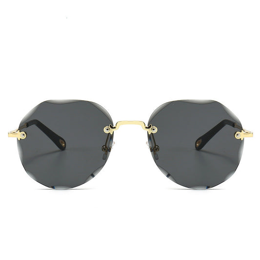 Women Rimless Trimmed Sunglasses